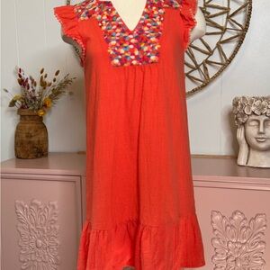 THML Coral XS‎  Dress with Colorful Pattern